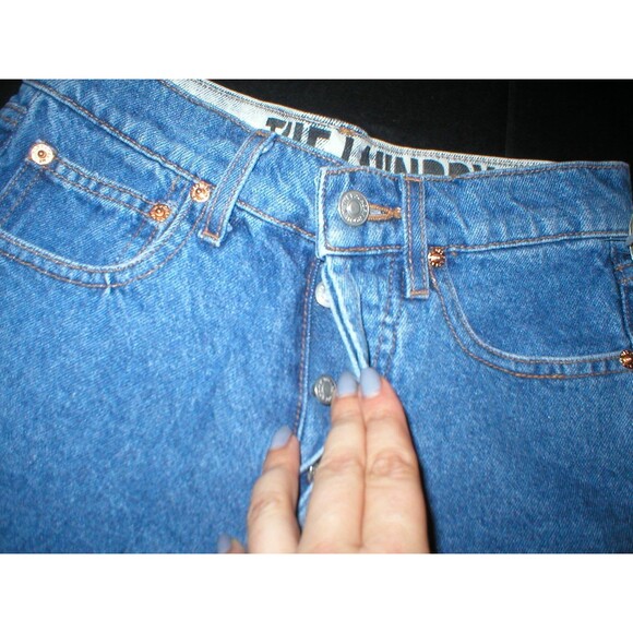 New NWT $99 Womens USA 25 The Laundry Room Shorts Blue Cut off Jean High Waist - Picture 3 of 4